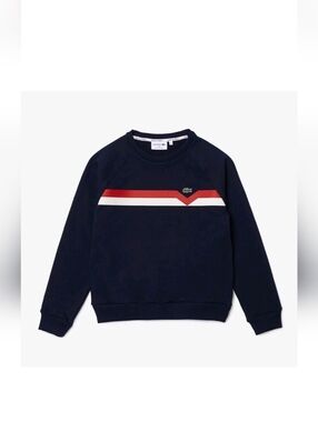 Lacoste Colorblock Organic Cotton Sweatshirt Made In France Size XS